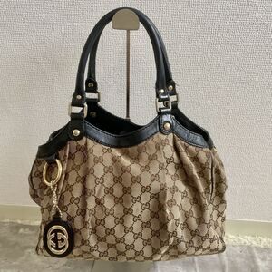 GUCCI Sukey Canvas Tote Bag GG